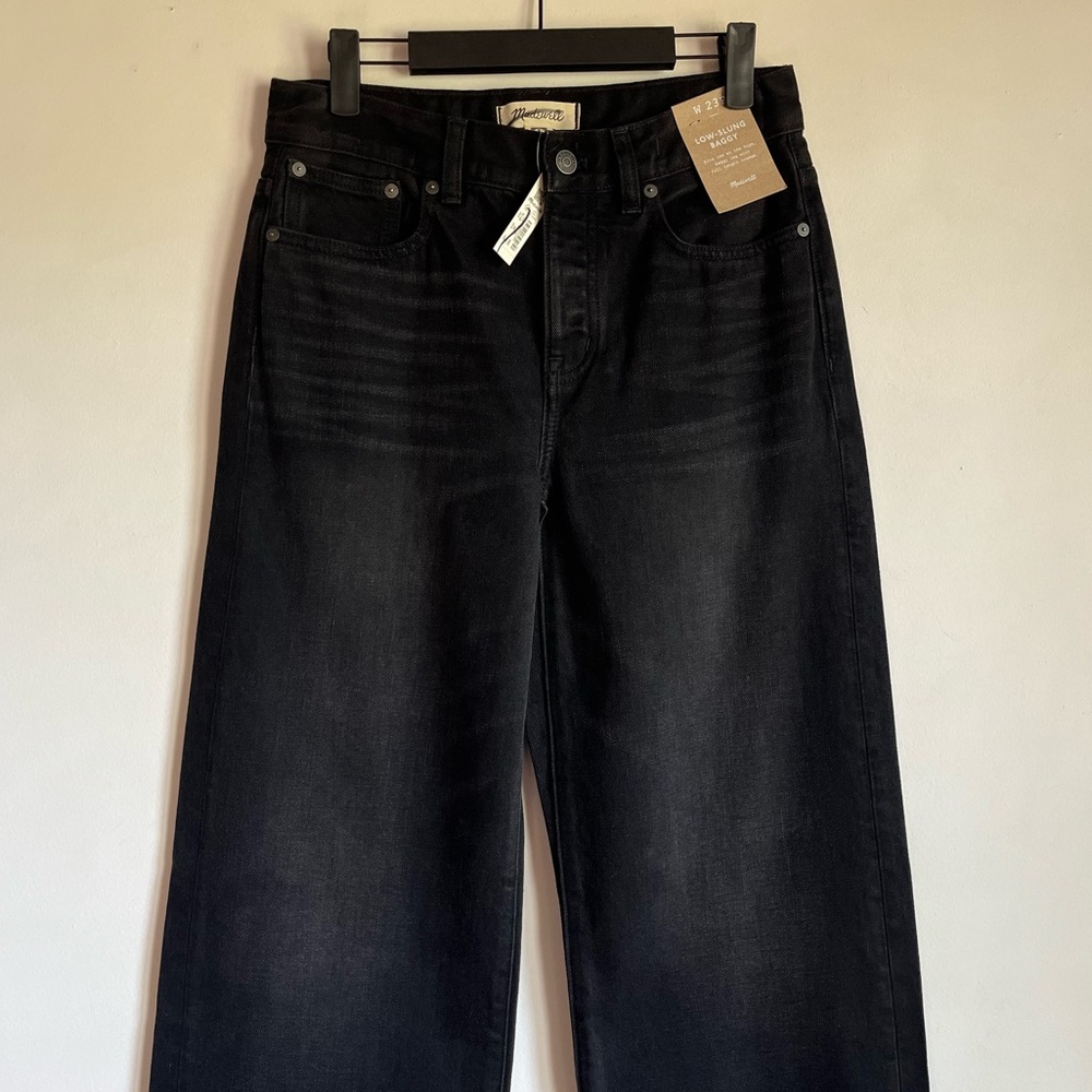 Madewell Black low-slung baggy jeans, size 26/27 - Picture 3 of 15